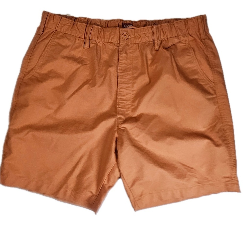 Levis Swim Trunks Mens XL Orange Board‎ Shorts Quick Dry Button Summer Beachwear